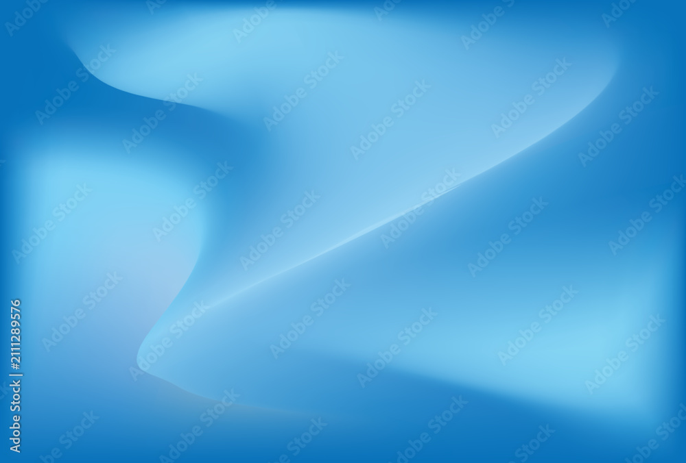 Obraz premium Soft Blue Abstract Fluid Gradient Background with Smooth Wave Texture