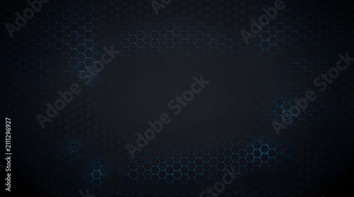 Dark Abstract Wave Background with Smooth Curved Lines Black