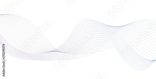 Art & IllustAbstract light blue gradient wave background with flowing ribbon lines and curved mesh pattern on transparent background, modern futuristic technology design for digital communicatioration