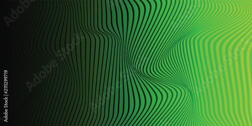 Foto abstract green black flowing lines for modern digital graphic design and visual
