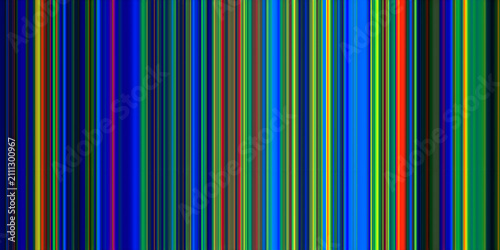 Bild auf Leinwand A vibrant digital composition featuring a dense array of multicolored vertical s