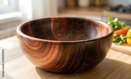 wooden bowl on wooden table
