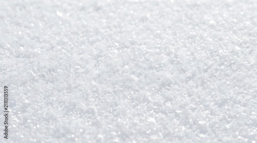 Close up of fine white powdery snow texture background