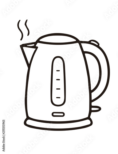 electric kettle vector illustration