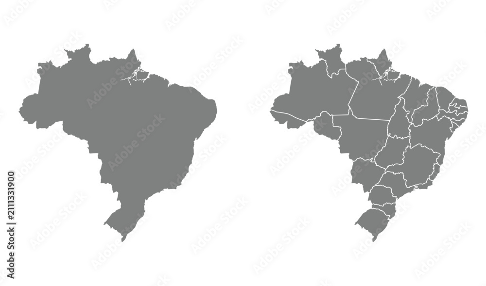 Fototapeta premium vector illustration of the Brazil map