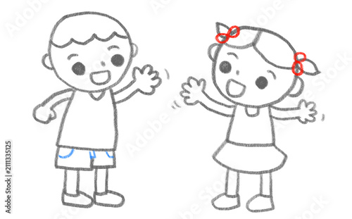 little boy and girl