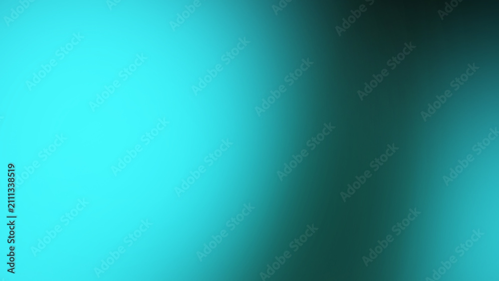 Fototapeta premium Abstract teal blue gradient background. Smooth soft light texture for modern design.