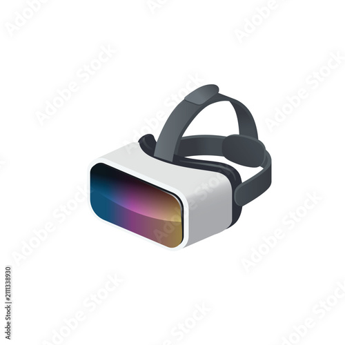 Sleek Virtual Reality Headset with Gradient Visor