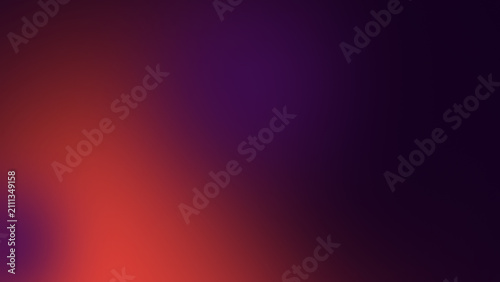 Abstract dark purple and orange gradient background. Smooth blurred texture wallpaper.
