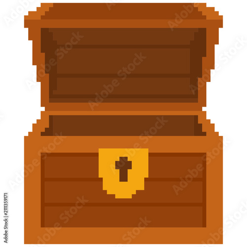 Pixel Art Open Treasure Chest