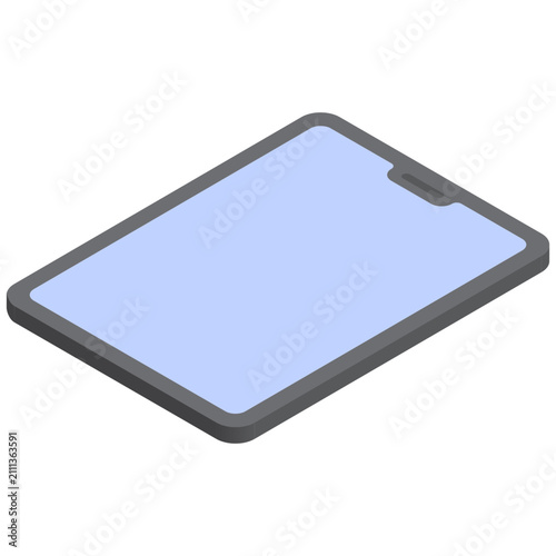 Isometric Illustration of a Tablet
