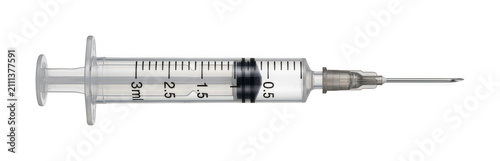 фотографія Medical syringe cutout disposable syringe cutout clear syringe cutout hypodermic