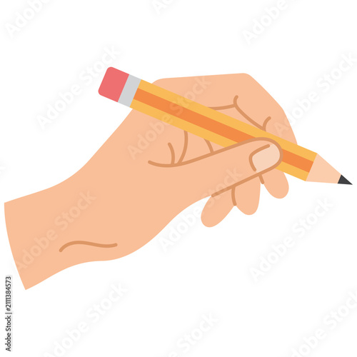 Hand Holding Pencil for Writing