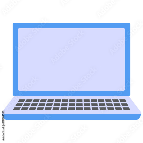 Illustration of a Blue Laptop