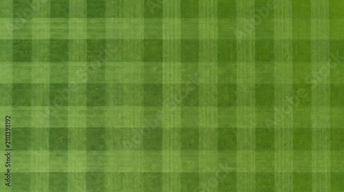 Green mowed grass field texture with stripe pattern top view