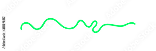 Canvastavla Green Wavy Line Vector Divider