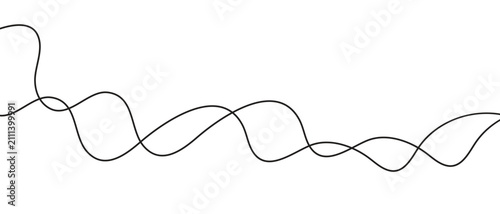 black two wave line vector art.