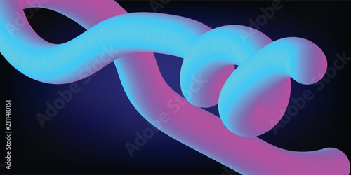 Futuristic digital background with neon glowing curved fluid gradient line.
