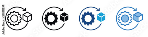 Foto Logistics Management Icon Set Multiple Style Of