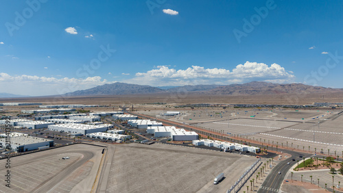 Aerial shot of the Las Vegas Motor speedway in Las Vegas Nevada USA