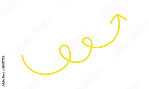 Abstract yellow arrow Symbol Vector Illustration