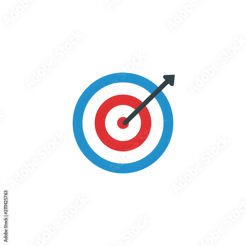 AI Generated Target Goal 3D Business Strategy Icon on White Background