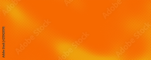 Yellow and orange pop art retro comic background with halftone dots desing  vector eps 10