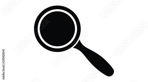 Canvastavla Magnifying Glass Silhouette On White Background magnifyingglass