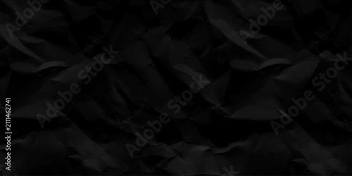 Canvastavla crumpled torn and old black paper