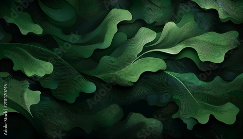 Camouflage Smooth Blurred Background Dark Green Color Hunting Stylish Design