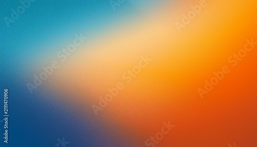 Abstract Color Gradient Background Grainy Orange Blue Yellow White Noise Texture Backdrop