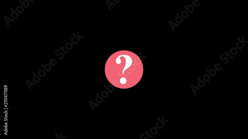 Pink question mark symbol floating in dark background minimalist concept