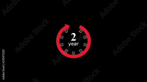 2 year anniversary celebration countdown clock with fireworks and confetti digital screen
