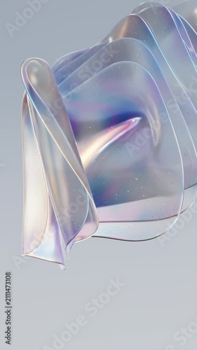 Shimmering Iridescent Material Abstract Motion Design