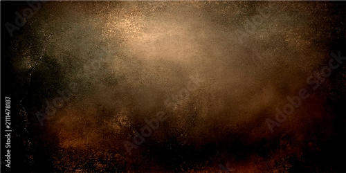 Fotografija Dark abstract textured background with distressed grunge effect and warm, earthy tones, evoking a sense of mystery and depth