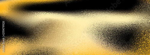 Abstract Gold and Black Motion Blur Background. Grain texture, gradient ambientfor energetic futuristic design.