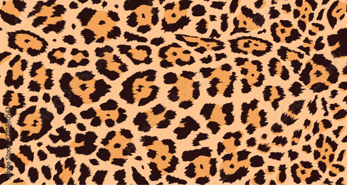 Seamless leopard print pattern, trendy animal skin texture, wild cat fur background, repeating vector design for fashion, textiles, wallpaper and wrapping paper