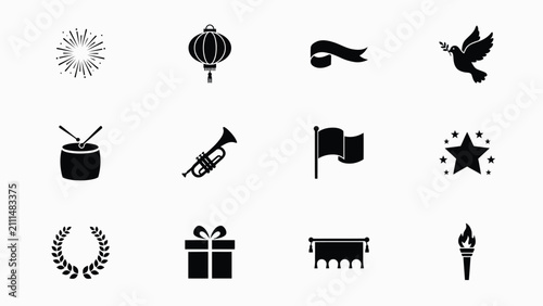 Photos Black with showcases minimalist black white icon collection featuring nine disti