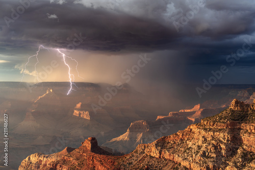 Lightning storm in Grand Canyon National Park