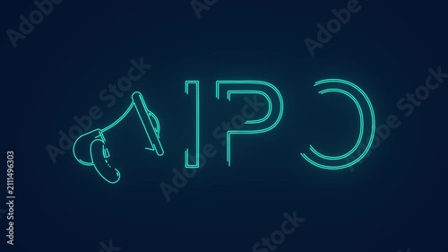 ipo announcement initial public offering stock market animation