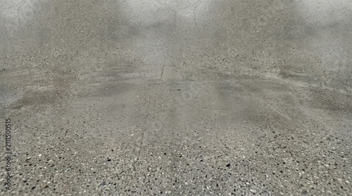 A modern polished cement floor texture background with speckled concrete details and grey surface