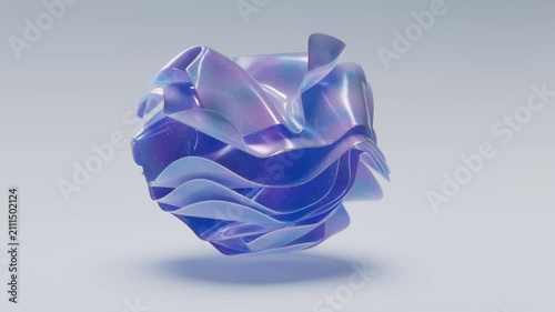 Iridescent Liquid Waves Close-Up Animation