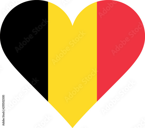 Belgium Heart Flag Vector Graphic I Love Belgium Patriotic Symbol