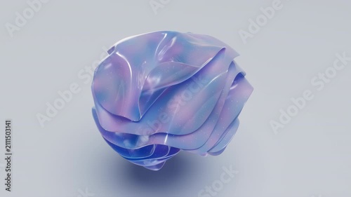 Close-Up Abstract Holographic Silk Motion
