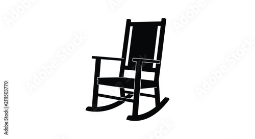 Fotografie Classic rocking chair silhouette
