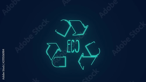 eco recycling sustainability environmental protection animation