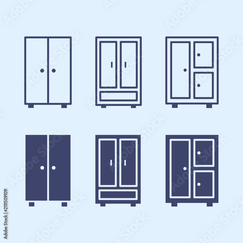Cupboard art modern style trendy design beauteous vector background