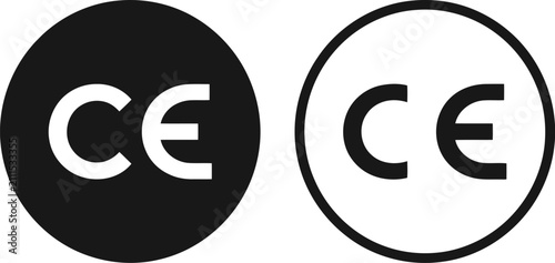 Quadro su tela Ce marking symbol for european conformity