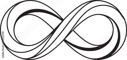 Konstfotografi A black and white hand drawn sketch of the infinity symbol representing eternity