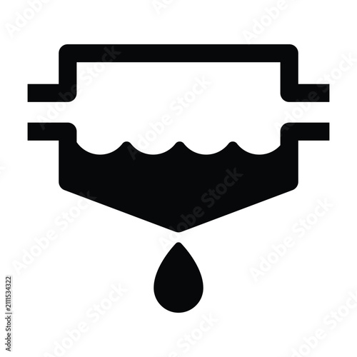Water in Fuel Warning Light Icon